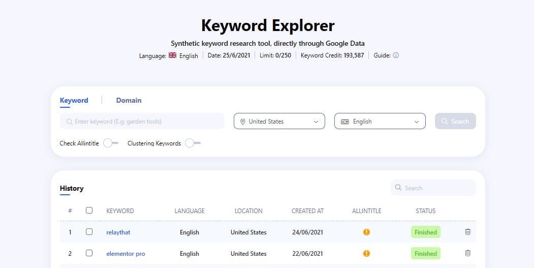 Writerzen Keyword Explorer