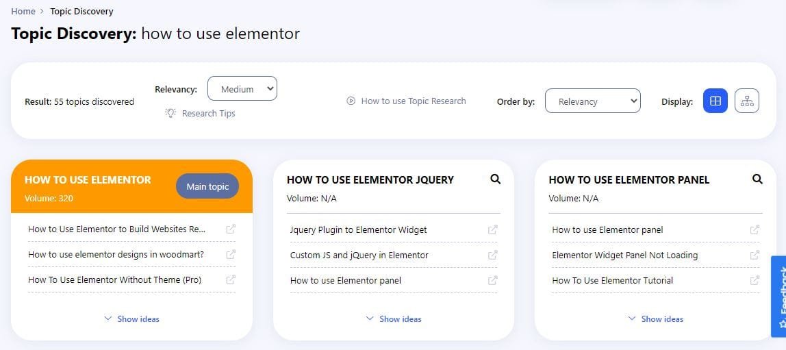 Writerzen Topic Discovery